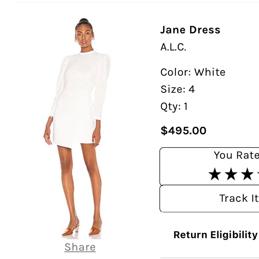 A.L.C. White Jane Dress